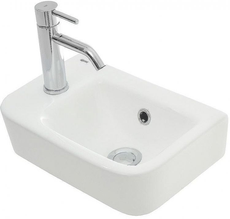 Раковина AQUAme 38 L AQM5006L Белая глянцевая