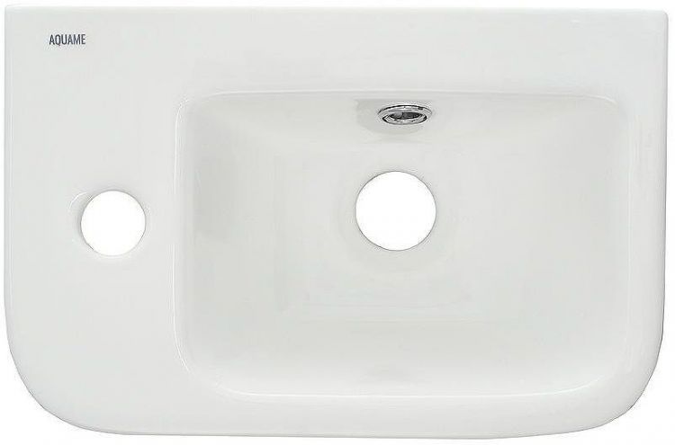 Раковина AQUAme 38 L AQM5006L Белая глянцевая