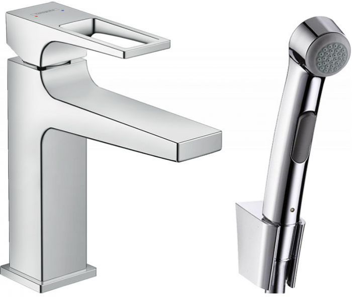 Hansgrohe Metropol Смеситель для биде, на 1 отв., с ручным душем, цвет: хром