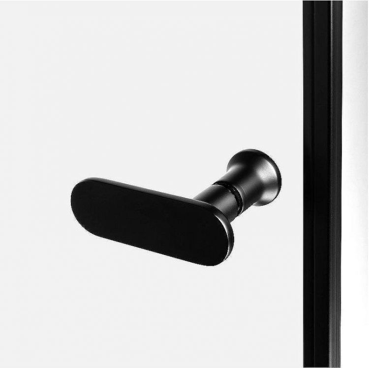 Душевой уголок New Trendy New Soleo Black 80х100 R D-0238A/D-0116B профиль Черный стекло прозрачное