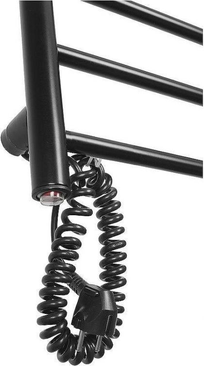 Электрический полотенцесушитель Domoterm Аврора DMT 109-5 50x71 EK L Черный матовый Электрический полотенцесушитель Domoterm Аврора DMT 109-5 50x71 EK L Черный матовый