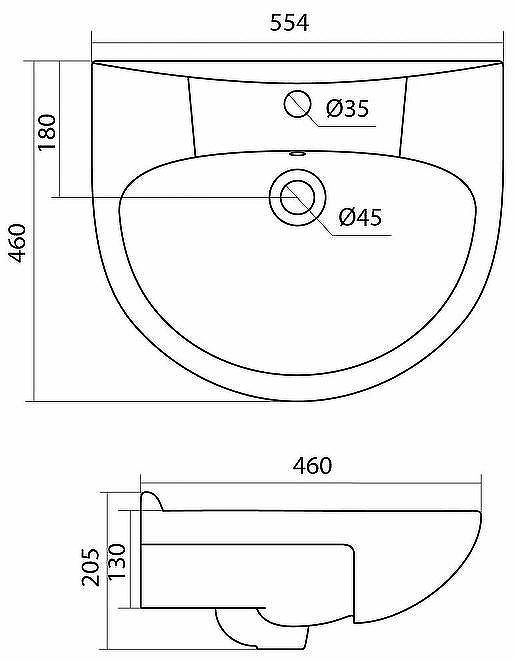 Раковина Santek Антик 55 1WH110186 Белая