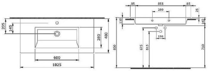 Раковина Bocchi Milano 100 1105-004-0126 Черная матовая