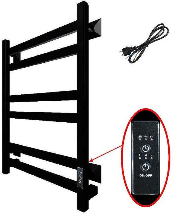 Электрический полотенцесушитель Тругор ПЭК 21кв СП 60x50 Черный