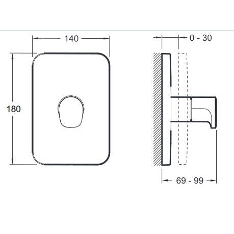 Переключатель встраиваемый Jacob Delafon MODULO E75411-CP, три выхода Переключатель встраиваемый Jacob Delafon MODULO E75411-CP, три выхода