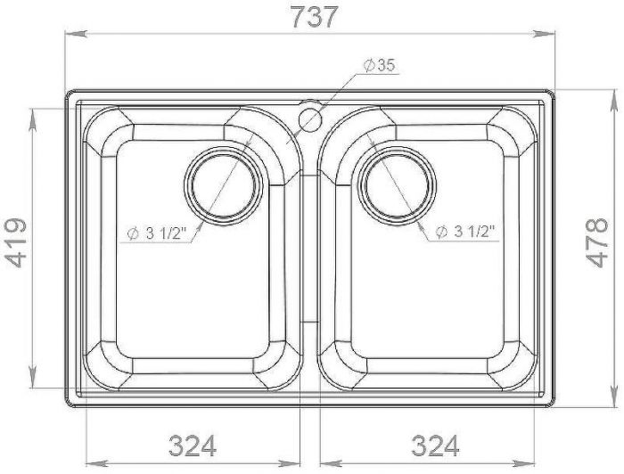 Кухонная мойка GranFest Quarz GF-Z15 Белая