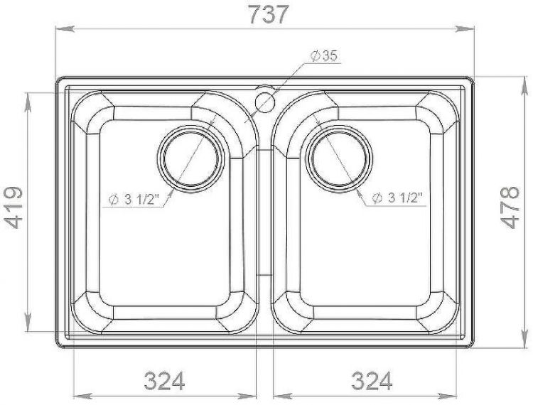 Кухонная мойка GranFest Quarz GF-Z15 Белая