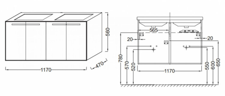 Тумба под раковину Jacob Delafon Struktura 115 см EB1283-N14 серый Тумба под раковину Jacob Delafon Struktura 115 см EB1283-N14 серый