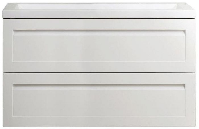 Тумба под раковину Art&Max AM-Platino-1000-2C-SO-BL подвесная Белый глянец