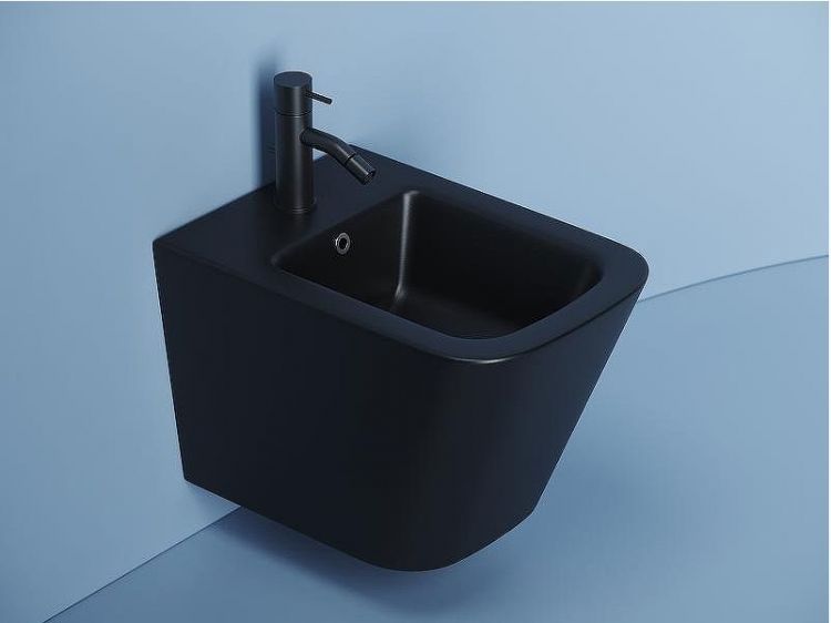 Биде Ceramicanova Union CN4010MB подвесное Черное матовое