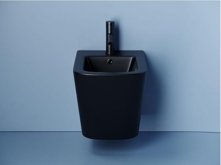 Биде Ceramicanova Union CN4010MB подвесное Черное матовое