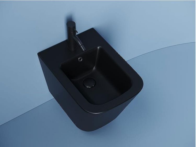 Биде Ceramicanova Union CN4010MB подвесное Черное матовое