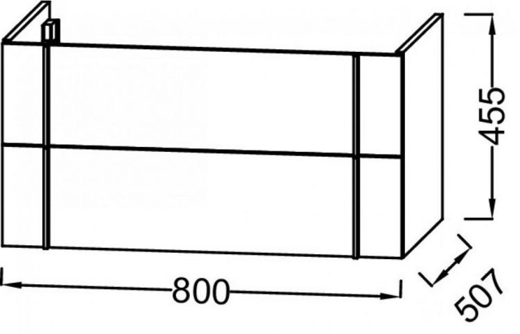 Тумба под раковину Jacob Delafon Nouvelle Vague 80 см EB3030-G1H, пыльная роза