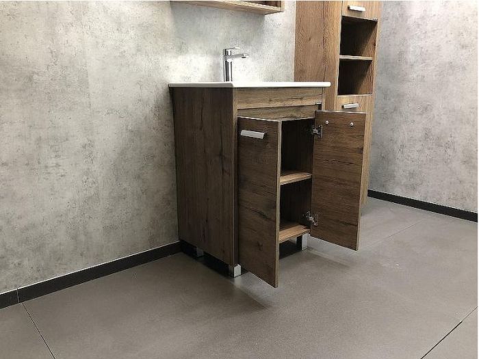 Тумба с раковиной Comforty Марио 60 00-00004155 Дуб темный