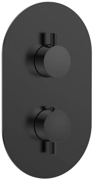 Смеситель для душа AQUAme Siena AQM8806MB с термостатом цвет Черный матовый