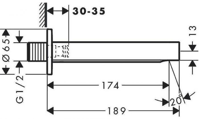 Излив для смесителя Hansgrohe Finoris 76410700 Белый матовый