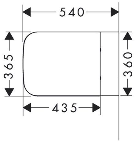 Hansgrohe CreekTide Q Унитаз подвесной 540х360, безободковый, цвет: белый