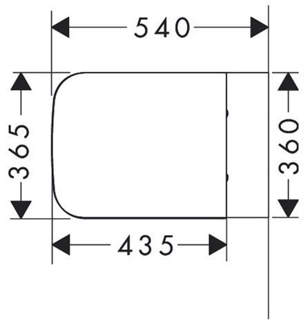 Hansgrohe CreekTide Q Унитаз подвесной 540х360, безободковый, цвет: белый