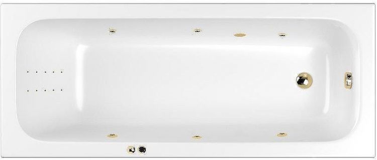 Акриловая ванна Whitecross Vibe 180x75 0105.180075.100.LINENANO.GL с гидромассажем