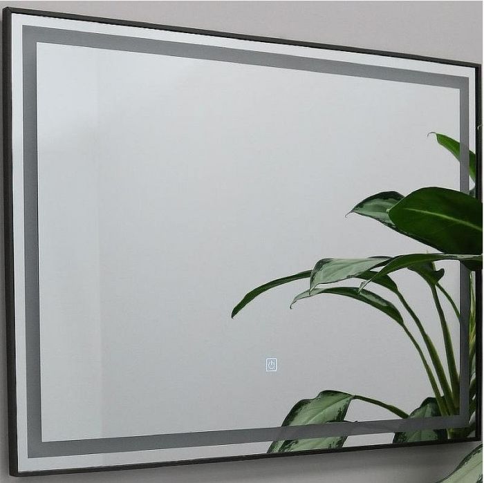 Зеркало Fixsen Led 80х60 FX-2080F с подсветкой Графит с сенсорным выключателем и диммером