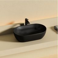 Раковина накладная овальной формы CERAMICANOVA Twist черный матовый, CN12001MB