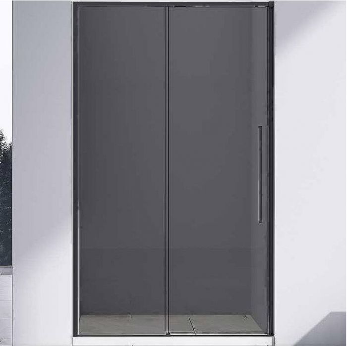 Душевая дверь Vincea Slim-N 130 VDS-4SN130CGB профиль Черный стекло тонированное