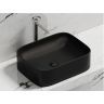 Умывальник CERAMICANOVA Element чаша накладная прямоугольная (цвет Чёрный Матовый) CN6052MB