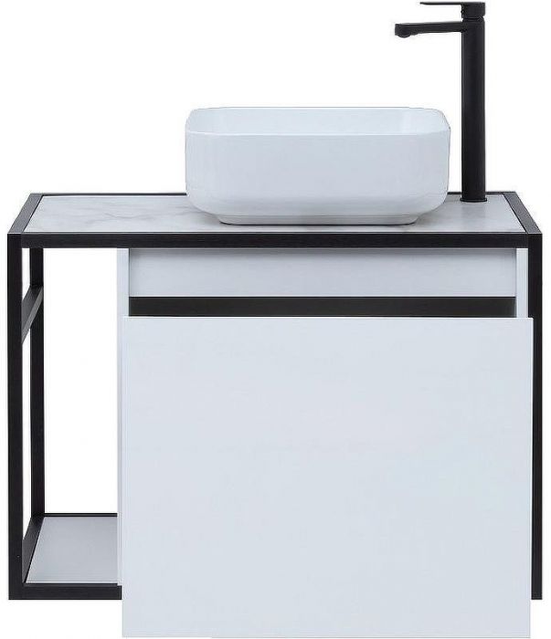 Тумба под раковину Aquanet Nova Lite Loft 75R 261649 подвесная Белый глянец