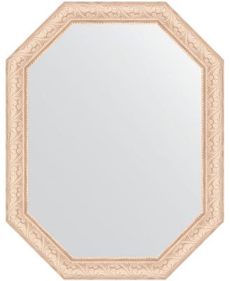Зеркало Evoform Octagon 55х70 BY 7035 в багетной раме - Беленый дуб 57