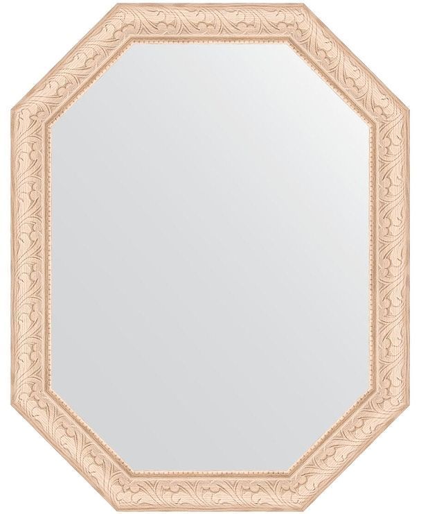 Зеркало Evoform Octagon 55х70 BY 7035 в багетной раме - Беленый дуб 57