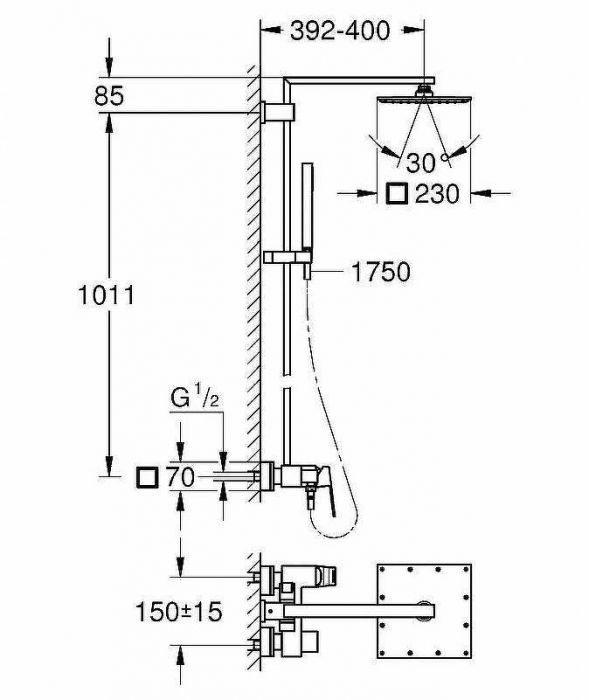 Душевая система Grohe Euphoria 23147001 Хром