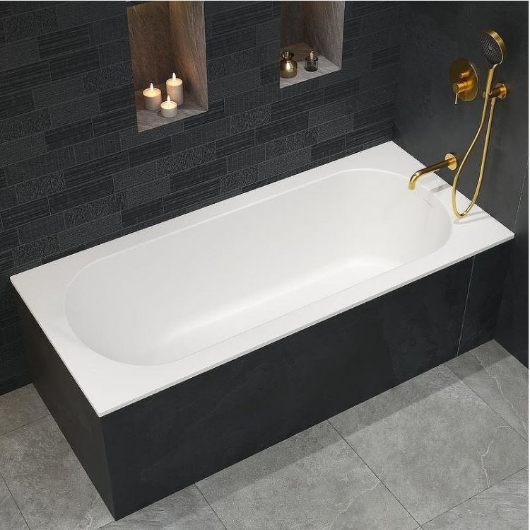 Ванна из искусственного камня Whitecross Gin 180x80 0217.180080.200 Белая матовая без гидромассажа