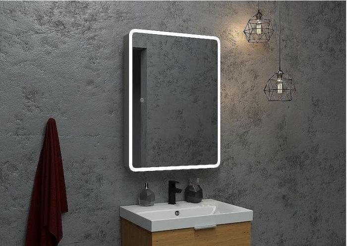 Зеркальный шкаф Континент Emotion LED 60 МВК028 с подсветкой Белый