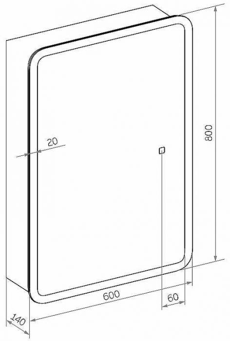 Зеркальный шкаф Континент Emotion LED 60 МВК028 с подсветкой Белый