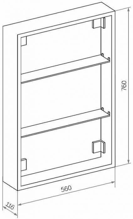 Зеркальный шкаф Континент Emotion LED 60 МВК028 с подсветкой Белый