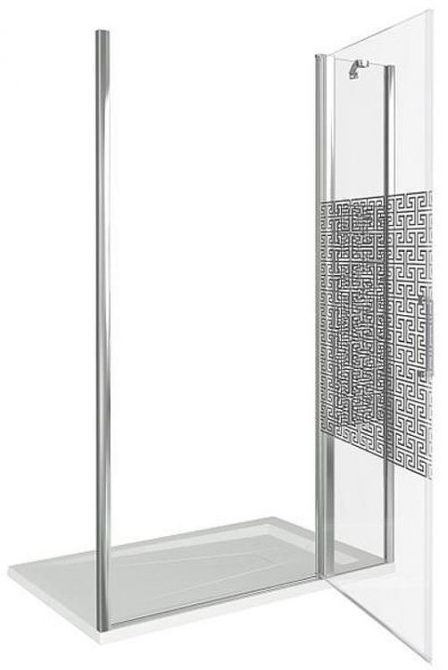 Душевая дверь Good Door Fantasy WTW-130-F-CH 130 профиль Хром стекло прозрачное с рисунком