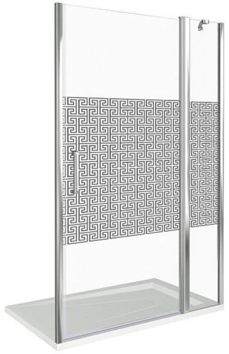 Душевая дверь Good Door Fantasy WTW-130-F-CH 130 профиль Хром стекло прозрачное с рисунком