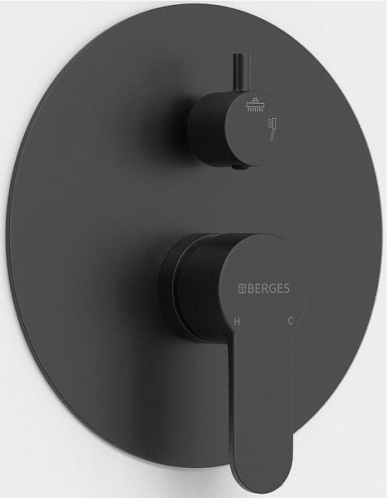 Душевая система Berges Ventas 2R Black 073004 Черная матовая