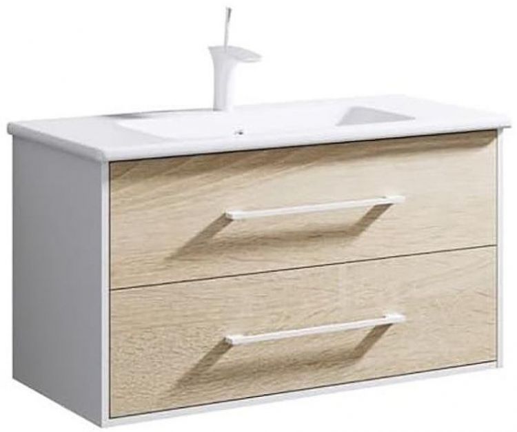 Тумба под раковину Aqwella 5 Stars Маями 60 Mai.01.06 подвесная Дуб сонома Белая