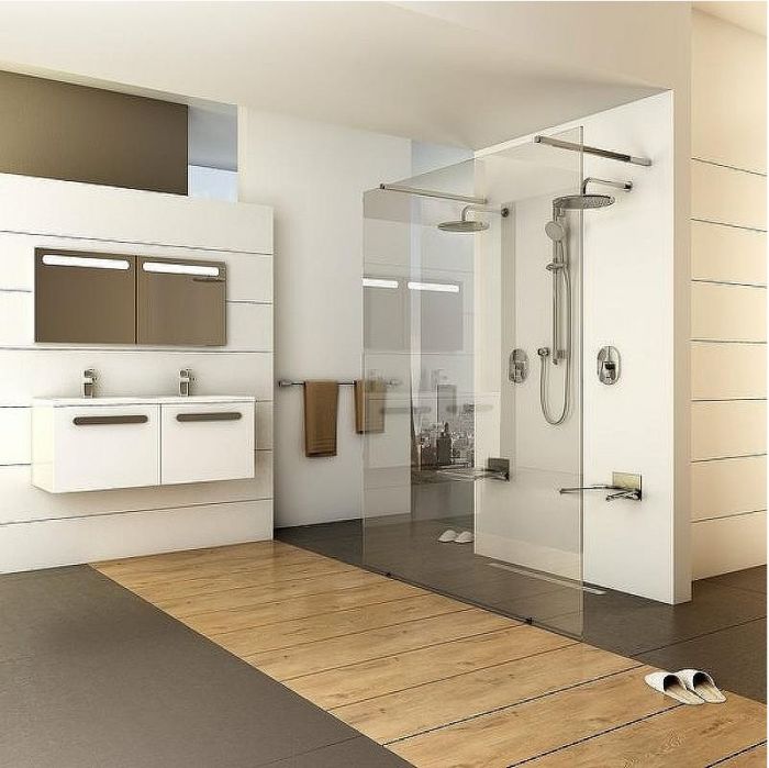 Душевая перегородка Ravak Walk-In Free 140 GW9FM0C00Z1 профиль Хром стекло Transparent
