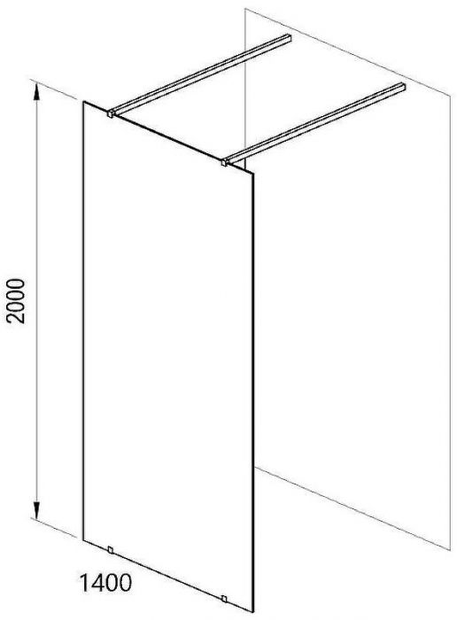 Душевая перегородка Ravak Walk-In Free 140 GW9FM0C00Z1 профиль Хром стекло Transparent