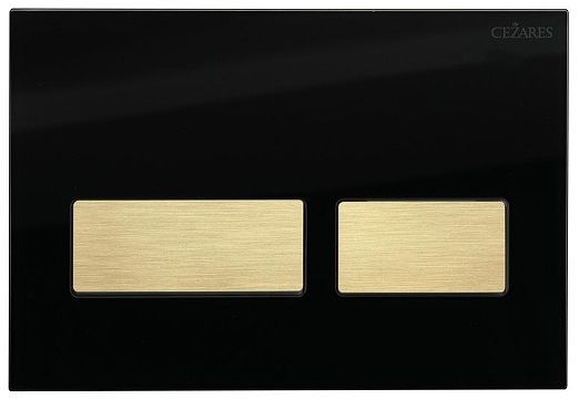 Клавиша смыва Cezares Lux LUX-GN-2-BORO цвет Черный Золото