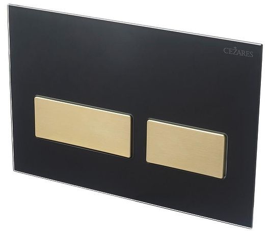 Клавиша смыва Cezares Lux LUX-GN-2-BORO цвет Черный Золото