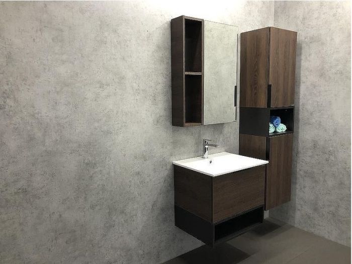 Зеркало со шкафом Comforty Франкфурт 60 00004150528 Дуб шоколадно-коричневый