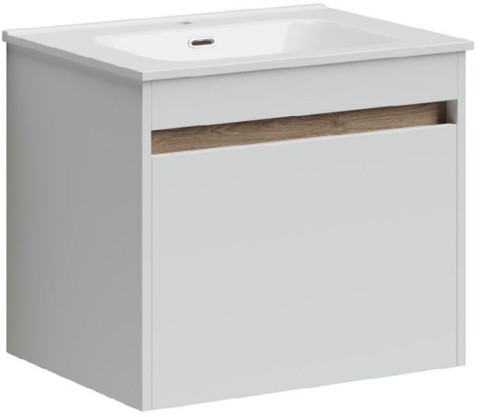 Тумба подвесная SANCOS под раковину Smart, белый глянец 590х450х500, SM60W