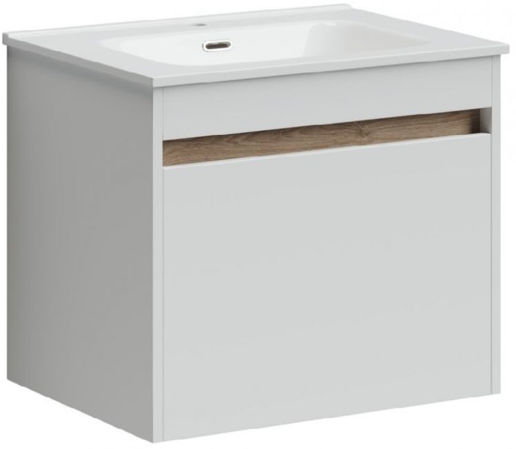 Тумба подвесная SANCOS под раковину Smart, белый глянец 590х450х500, SM60W Тумба подвесная SANCOS под раковину Smart, белый глянец 590х450х500, SM60W