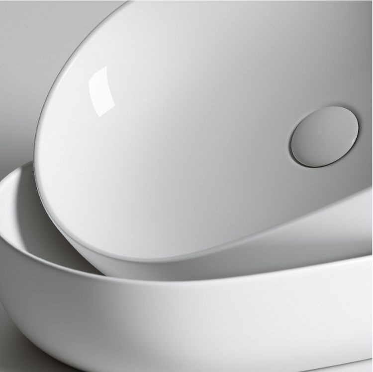 Умывальник чаша SANCOS Element накладная овальная 600x415x135мм, CN6047