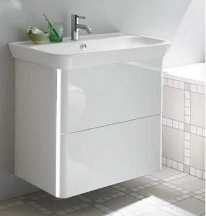 Тумба с раковиной Burgbad Iveo 80 SFEN080F2833G0161C0001*1 подвесная Белая глянцевая