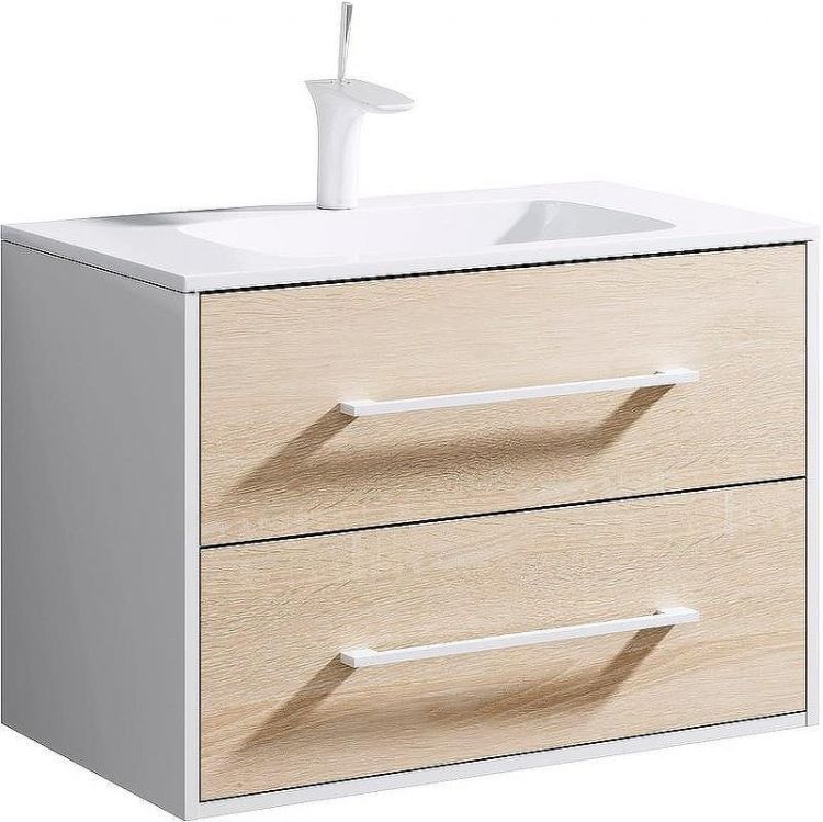 Тумба под раковину Aqwella 5 Stars Маями 75 MAI0175 подвесная Белая Дуб сонома Тумба под раковину Aqwella 5 Stars Маями 75 MAI0175 подвесная Белая Дуб сонома