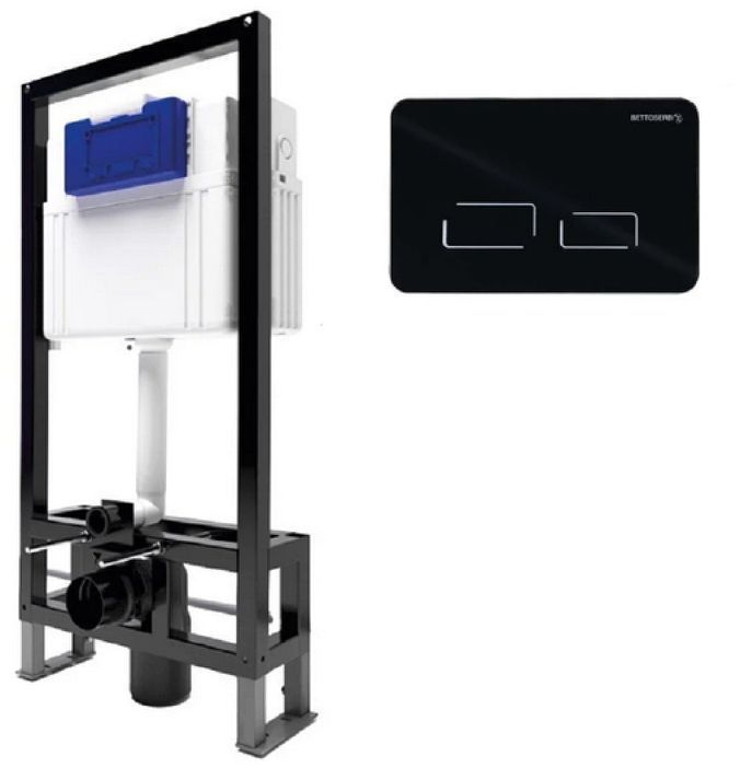 Инсталляция Bettoserb Sava Free Standing SFS40006491 для унитаза с клавишей смыва цвет Черный Инсталляция Bettoserb Sava Free Standing SFS40006491 для унитаза с клавишей смыва цвет Черный